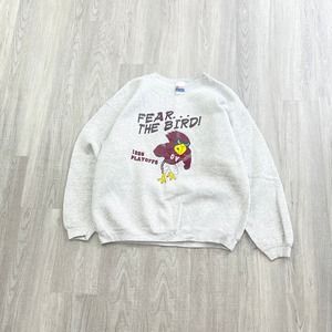 VINTAGE 1995 Playoffs Fear The Bird Crewneck Sweatshirt Size Large L Mens Gray
